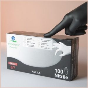 gants nitrile noirs à usage unique